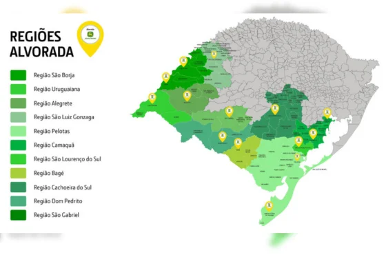 No dia 1° de junho, a Alvorada assumiu oficialmente as atividades  das novas lojas de Cachoeira do Sul, Dom Pedrito, São Gabriel e Bagé.